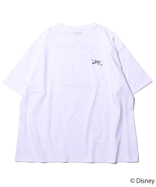 FREAK'S STORE（フリークスストア）の「WEB限定 【101 Dalmatians】FREAK'S STORE 別注 バックプリントクルーネックTシャツ/ビッグシルエット/アニメプリント（Tシャツ/カットソー・メンズ・ホワイト/ブラック/サックスブルー/ピンク・SMALL/MEDIUM/LARGE）」の9枚目の写真