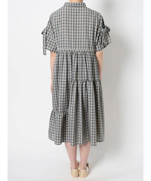 merry jenny（メリージェニー）の「スリーブリボンアシメチェックワンピース（ワンピース・レディース・ピンク/ブルー/ネイビー・FREE）」の15枚目の写真