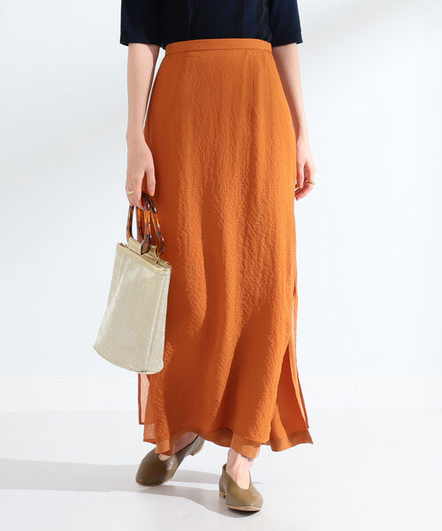 Ray BEAMS（レイビームス）の「Ray BEAMS / シャーリング レイヤー スカート（スカート・レディース・ブラック/オレンジ・1/0）」の20枚目の写真