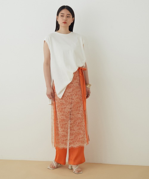 ADAM ET ROPE'(アダムエロペ)の「【SETアイテム】レース付サテンパンツ(その他パンツ・レディース・オレンジ/イエロー系その他・FREE)」の6枚目の写真