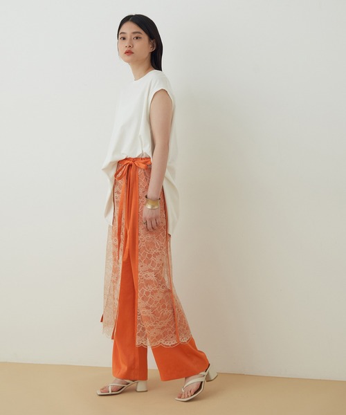 ADAM ET ROPE'(アダムエロペ)の「【SETアイテム】レース付サテンパンツ(その他パンツ・レディース・オレンジ/イエロー系その他・FREE)」の7枚目の写真