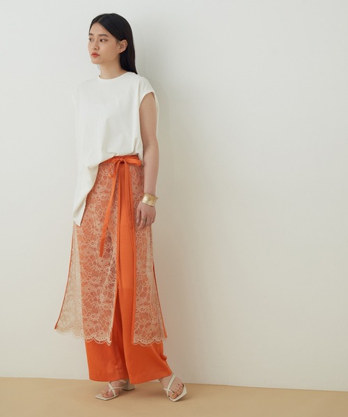 ADAM ET ROPE'(アダムエロペ)の「【SETアイテム】レース付サテンパンツ(その他パンツ・レディース・オレンジ/イエロー系その他・FREE)」の17枚目の写真