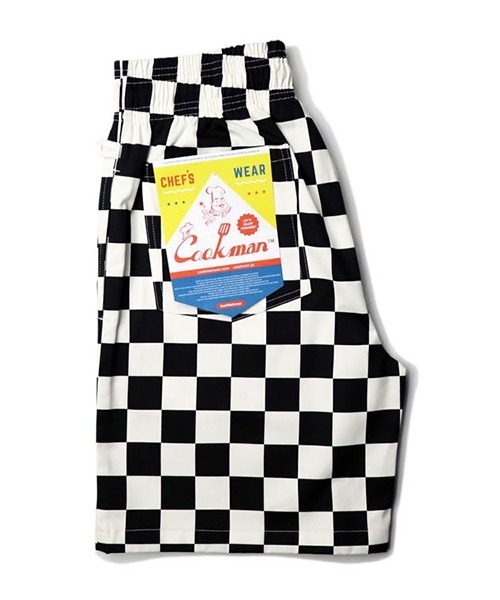 COOKMAN(クックマン)の「Cookman クックマン シェフショートパンツ ハーフパンツ イージーパンツ チェッカー(その他パンツ・メンズ・ブラック・SMALL/MEDIUM/LARGE/X-LARGE)」の2枚目の写真