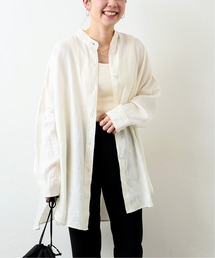 J-リネン100オーバーサイズロングシャツ