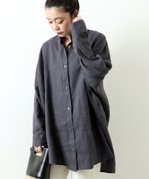 J-リネン100オーバーサイズロングシャツ