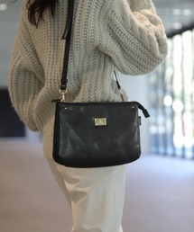 florist | 【FLORGE】【3way】プレート付きぷっくりお財布ベルトフラットショルダーバッグ(ショルダーバッグ)