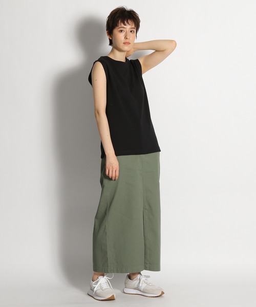 niko and...(ニコアンド)の「ツイルストレートスカート(スカート・レディース・ブラック/カーキ/アイボリー・MEDIUM/LARGE)」の9枚目の写真