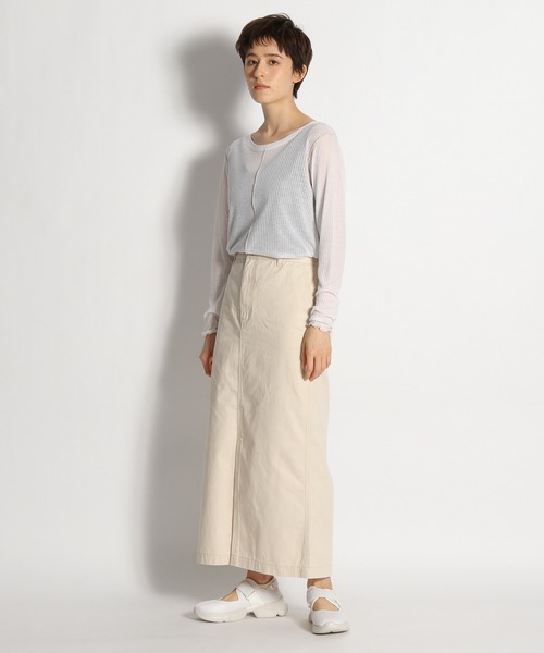 niko and...(ニコアンド)の「ツイルストレートスカート(スカート・レディース・ブラック/カーキ/アイボリー・MEDIUM/LARGE)」の12枚目の写真