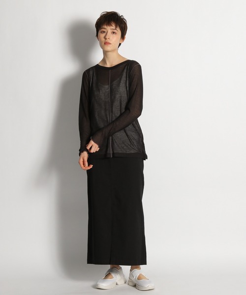 niko and...(ニコアンド)の「ツイルストレートスカート(スカート・レディース・ブラック/カーキ/アイボリー・MEDIUM/LARGE)」の5枚目の写真