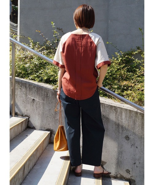 NICOLE white(ニコルホワイト)の「ワイドストレートパンツ(その他パンツ・レディース・カーキ/ベージュ/ネイビー・FREE)」の11枚目の写真