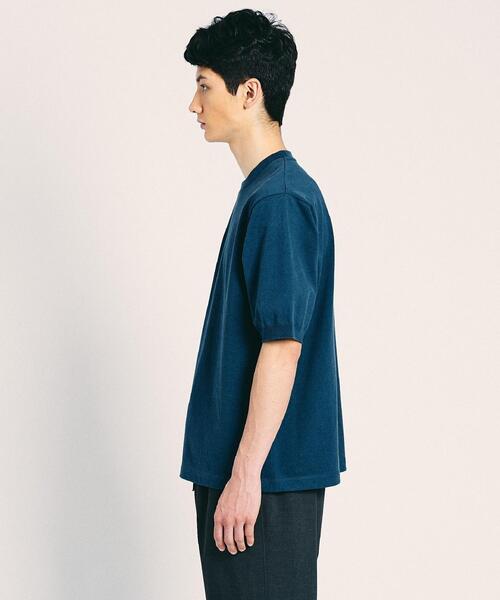 BATONER（バトナー）の「＜BATONER（バトナー）＞ 【別注】ハイカウント クルーネック（ニット/セーター・メンズ・ホワイト/グレー/コバルトブルー・3/2/1）」の5枚目の写真