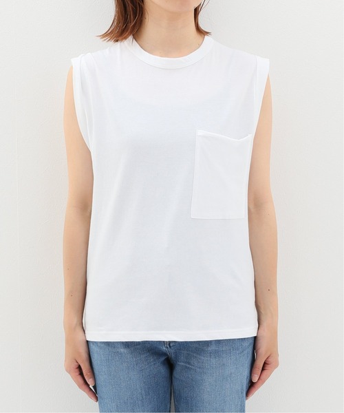 SLOBE citron.（スローブシトロン）の「SLOBE citron. BIGポッケノースリーブ【手洗い可能】◆（Tシャツ/カットソー・レディース・ホワイト/ベージュ/カーキ/ブラック系その他・FREE）」の14枚目の写真