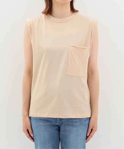 SLOBE citron.（スローブシトロン）の「SLOBE citron. BIGポッケノースリーブ【手洗い可能】◆（Tシャツ/カットソー・レディース・ホワイト/ベージュ/カーキ/ブラック系その他・FREE）」の16枚目の写真