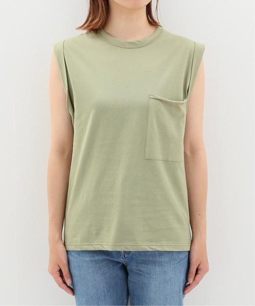 SLOBE citron.（スローブシトロン）の「SLOBE citron. BIGポッケノースリーブ【手洗い可能】◆（Tシャツ/カットソー・レディース・ホワイト/ベージュ/カーキ/ブラック系その他・FREE）」の18枚目の写真
