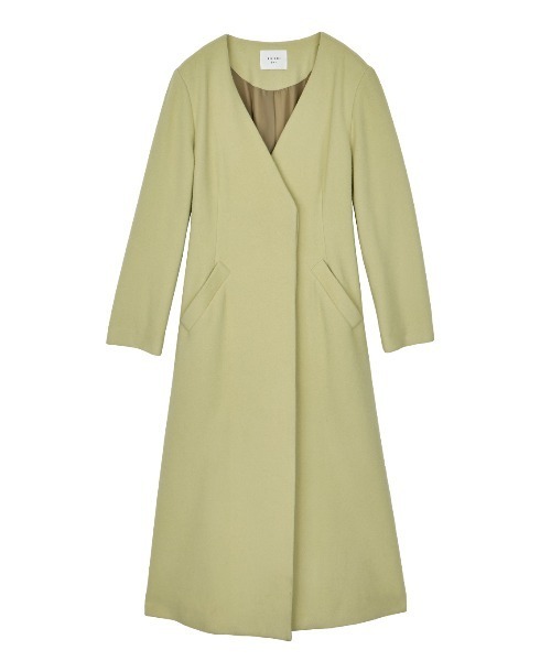 ノーカラーコート WAIST SHAPE NO COLLAR COAT
