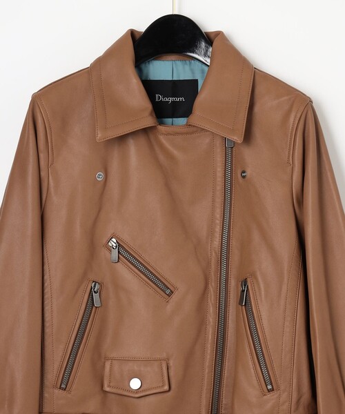 diagram レザージャケット　ライダース セール】ベルト付ライダースジャケット（ライダースジャケット