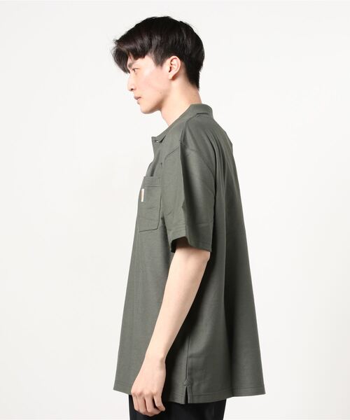 Carhartt（カーハート）の「WEGO/CARHARTT Polo半袖Tシャツ（ポロシャツ・メンズ・ブラック/ネイビー/ダークグレー/杢グレー/グリーン系その他・SMALL/MEDIUM/LARGE/X-LARGE）」の6枚目の写真