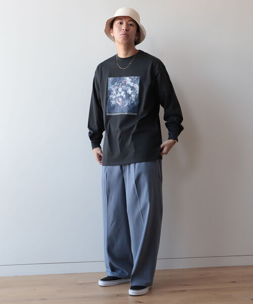 BeAMS DOT（ビームスドット）の「【WEB限定】BeAMS DOT / ワイド センタープレスパンツ（スラックス・メンズ・ブラック/オフホワイト/ブルー系その他・SMALL/MEDIUM/LARGE）」の4枚目の写真