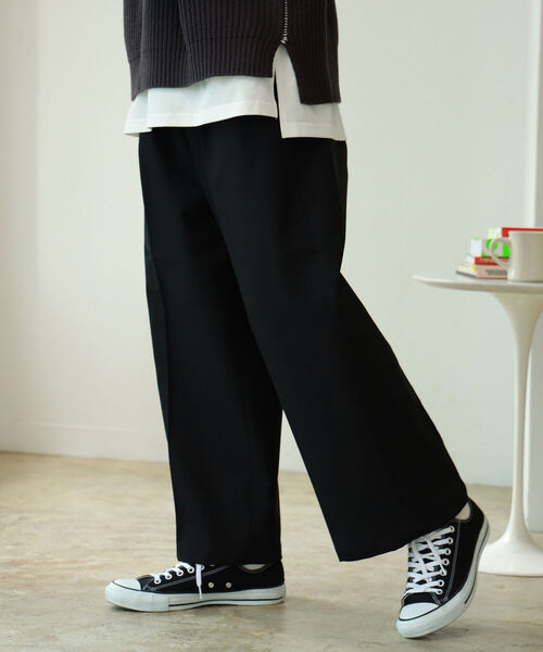 BeAMS DOT（ビームスドット）の「【WEB限定】BeAMS DOT / ワイド センタープレスパンツ（スラックス・メンズ・ブラック/オフホワイト/ブルー系その他・SMALL/MEDIUM/LARGE）」の8枚目の写真