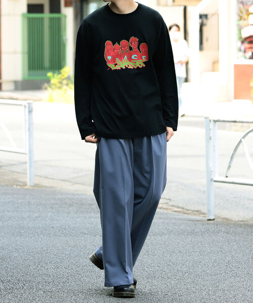 BeAMS DOT（ビームスドット）の「【WEB限定】BeAMS DOT / ワイド センタープレスパンツ（スラックス・メンズ・ブラック/オフホワイト/ブルー系その他・SMALL/MEDIUM/LARGE）」の5枚目の写真