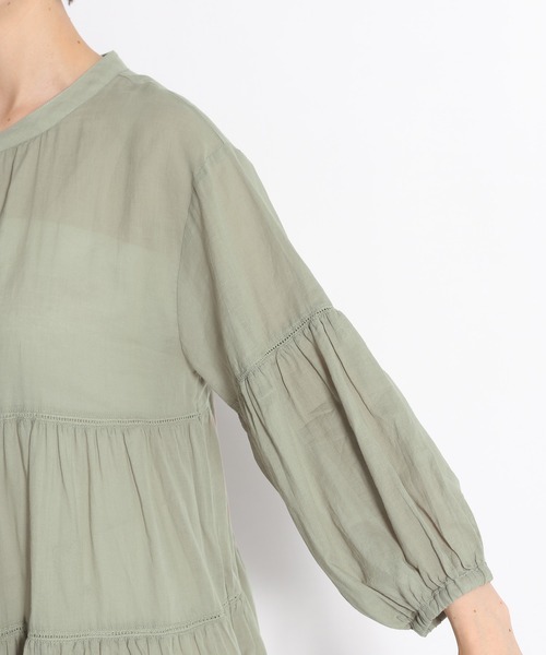 niko and...（ニコアンド）の「2WAYティアードボイルチュニック（シャツ/ブラウス・レディース・オフホワイト/オリーブ/ブラック・FREE）」の18枚目の写真