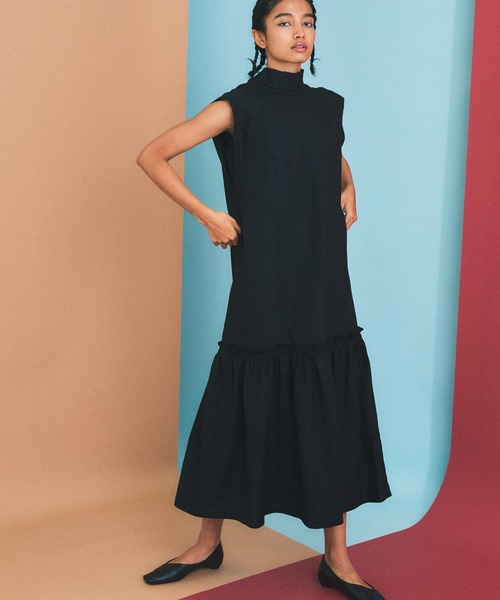イネラ　INella　2wayハイネックロングワンピース　ロイヤルブルー イネラ INella 2wayハイネックロングワンピース ロイヤルブルー