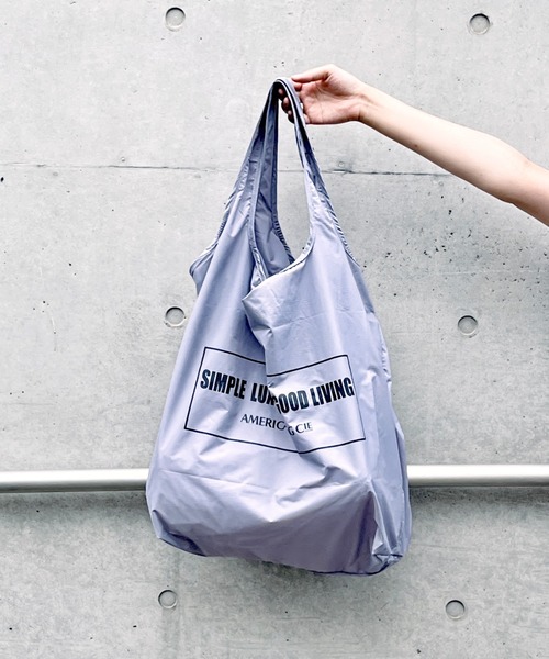 AMERICAN RAG CIE（アメリカンラグシー）の「ポータブルエコバッグ（エコバッグ/サブバッグ・レディース・ダークグリーン/ダークブルー/サックスブルー/オレンジ/ブルー/グレー/ライラック/レッド/ブルーグリーン/ライトグレー/ボルドー/イエロー・FREE）」の20枚目の写真