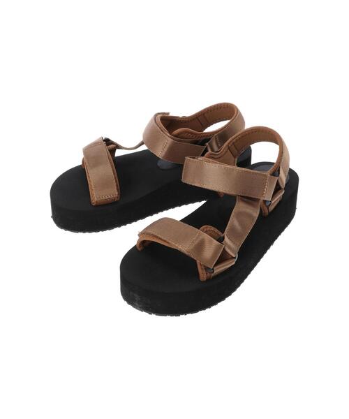 koe（コエ）の「厚底ベルクロスポーツサンダル*（サンダル・レディース・ホワイト/パープル/ブラック/ベージュ・M/L）」の7枚目の写真