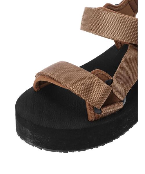 koe（コエ）の「厚底ベルクロスポーツサンダル*（サンダル・レディース・ホワイト/パープル/ブラック/ベージュ・M/L）」の11枚目の写真