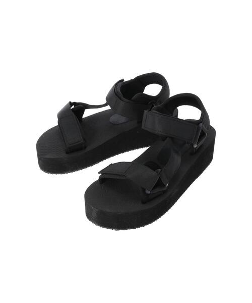 koe（コエ）の「厚底ベルクロスポーツサンダル*（サンダル・レディース・ホワイト/パープル/ブラック/ベージュ・M/L）」の15枚目の写真