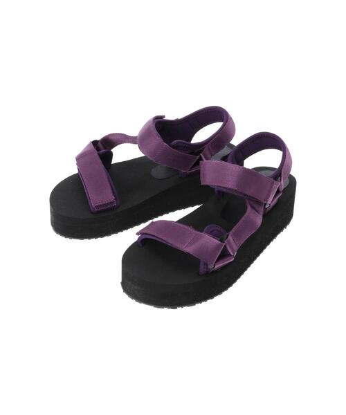 koe（コエ）の「厚底ベルクロスポーツサンダル*（サンダル・レディース・ホワイト/パープル/ブラック/ベージュ・M/L）」の17枚目の写真