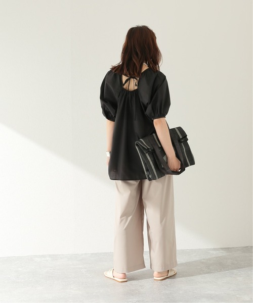 JOURNAL STANDARD（ジャーナルスタンダード）の「ペーパーローンバックコンシャスブラウス（シャツ/ブラウス・レディース・ブラック/ブラウン・FREE）」の6枚目の写真