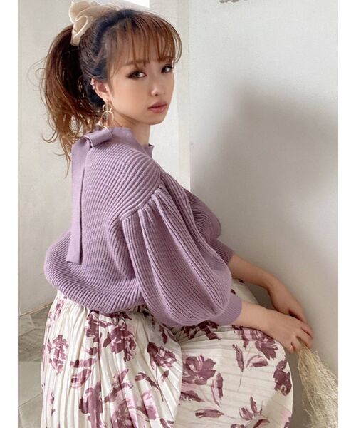 RESEXXY（リゼクシー）の「クリンクルフレアスカート（スカート・レディース・ブラウン/アイボリー/ネイビー・FREE）」の11枚目の写真