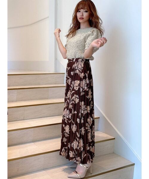 RESEXXY（リゼクシー）の「クリンクルフレアスカート（スカート・レディース・ブラウン/アイボリー/ネイビー・FREE）」の15枚目の写真