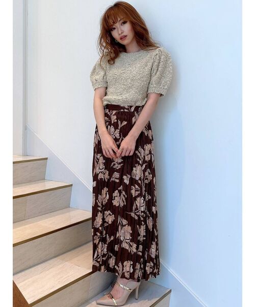 RESEXXY（リゼクシー）の「クリンクルフレアスカート（スカート・レディース・ブラウン/アイボリー/ネイビー・FREE）」の17枚目の写真