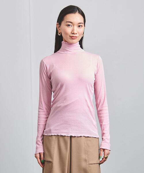 UNITED ARROWS（ユナイテッドアローズ）の「UWSC テレコ リブ ハイネック カットソー †（Tシャツ/カットソー・レディース・ブラック/オフホワイト/ライム/ピンク・FREE）」の13枚目の写真