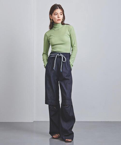 UNITED ARROWS（ユナイテッドアローズ）の「UWSC テレコ リブ ハイネック カットソー †（Tシャツ/カットソー・レディース・ブラック/オフホワイト/ライム/ピンク・FREE）」の21枚目の写真