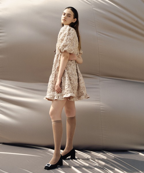 TITTY&CO.（ティティーアンドコー）の「ジャガードAラインミニワンピース（ワンピース・レディース・ブラック/ベージュ・SMALL/MEDIUM）」の15枚目の写真