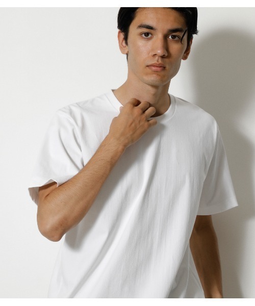 AZUL by moussy(アズールバイマウジー)の「ARCTIC FEEL C/N TEE/アークティックフィールクルーネックTシャツ(Tシャツ/カットソー・メンズ・ベージュ系その他/ホワイト/ブラック・LARGE/MEDIUM)」の13枚目の写真