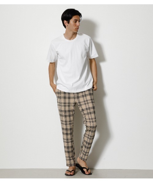 AZUL by moussy(アズールバイマウジー)の「ARCTIC FEEL C/N TEE/アークティックフィールクルーネックTシャツ(Tシャツ/カットソー・メンズ・ベージュ系その他/ホワイト/ブラック・LARGE/MEDIUM)」の6枚目の写真