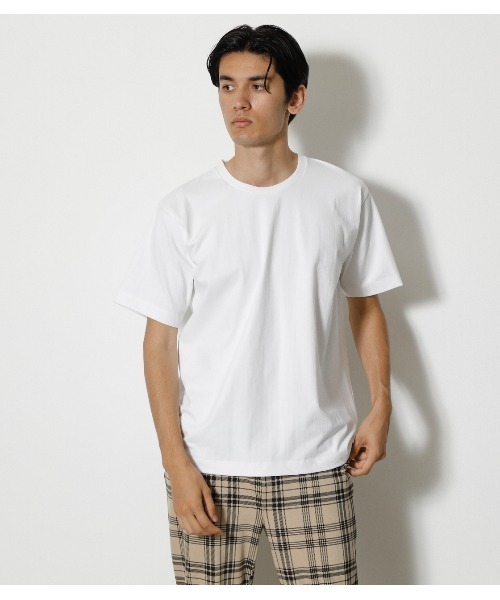 AZUL by moussy(アズールバイマウジー)の「ARCTIC FEEL C/N TEE/アークティックフィールクルーネックTシャツ(Tシャツ/カットソー・メンズ・ベージュ系その他/ホワイト/ブラック・LARGE/MEDIUM)」の16枚目の写真