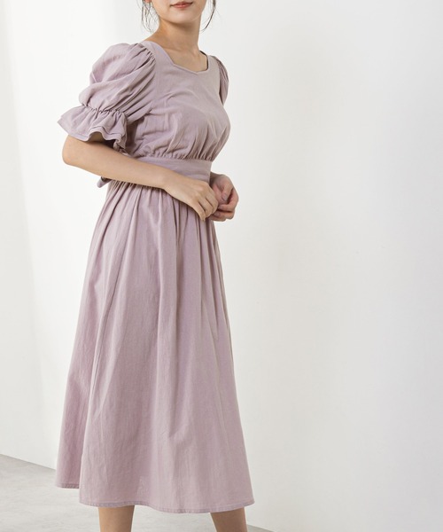 OLIVE des OLIVE（オリーブデオリーブ）の「ダブルフロントセットアップ（ワンピース・レディース・オフホワイト/ブラック/ラベンダー・FREE）」の16枚目の写真