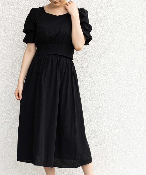 OLIVE des OLIVE（オリーブデオリーブ）の「ダブルフロントセットアップ（ワンピース・レディース・オフホワイト/ブラック/ラベンダー・FREE）」の17枚目の写真