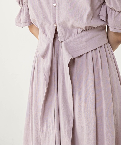 OLIVE des OLIVE（オリーブデオリーブ）の「ダブルフロントセットアップ（ワンピース・レディース・オフホワイト/ブラック/ラベンダー・FREE）」の8枚目の写真