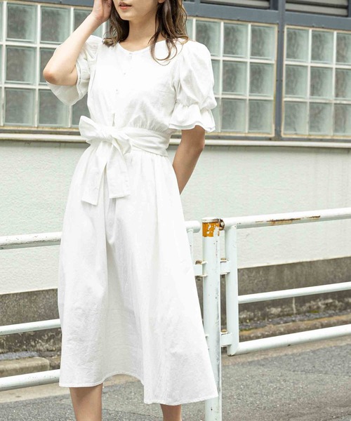 OLIVE des OLIVE（オリーブデオリーブ）の「ダブルフロントセットアップ（ワンピース・レディース・オフホワイト/ブラック/ラベンダー・FREE）」の20枚目の写真