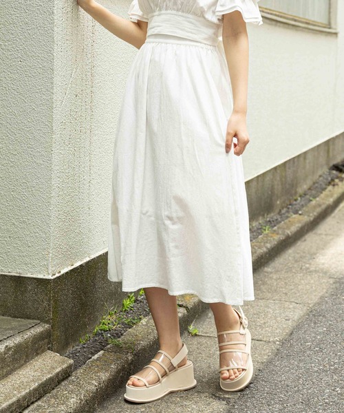 OLIVE des OLIVE（オリーブデオリーブ）の「ダブルフロントセットアップ（ワンピース・レディース・オフホワイト/ブラック/ラベンダー・FREE）」の9枚目の写真