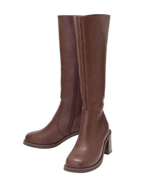 MURUA（ムルーア）の「ラウンドロングブーツ（ブーツ・レディース・ブラック/ブラウン/アイボリー・35/36/37）」の8枚目の写真