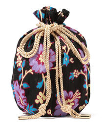 SOULEIADO レーヨンプリント 巾着バッグ