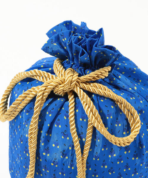 SOULEIADO（ソレイアード）の「SOULEIADO レーヨンプリント 巾着バッグ（トートバッグ・レディース・ブラック系その他/ブルー系その他3・FREE）」の3枚目の写真