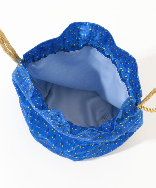 SOULEIADO（ソレイアード）の「SOULEIADO レーヨンプリント 巾着バッグ（トートバッグ・レディース・ブラック系その他/ブルー系その他3・FREE）」の10枚目の写真